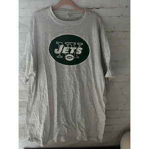 Vintage NY Jets Light Grey Single Stitched Tshirt In Advance 3XL Big Daddy